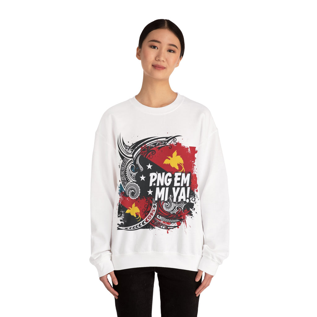 Papua New Guinea Traditional Native Design Crewneck Sweatshirt