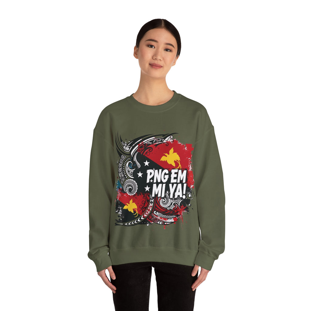 Papua New Guinea Traditional Native Design Crewneck Sweatshirt