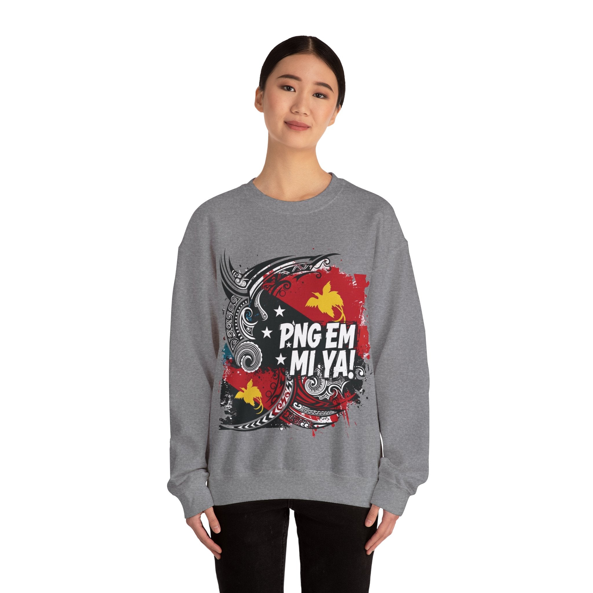 Papua New Guinea Traditional Native Design Crewneck Sweatshirt