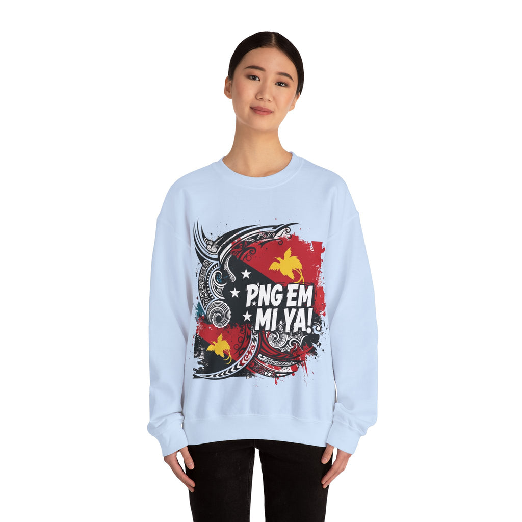 Papua New Guinea Traditional Native Design Crewneck Sweatshirt