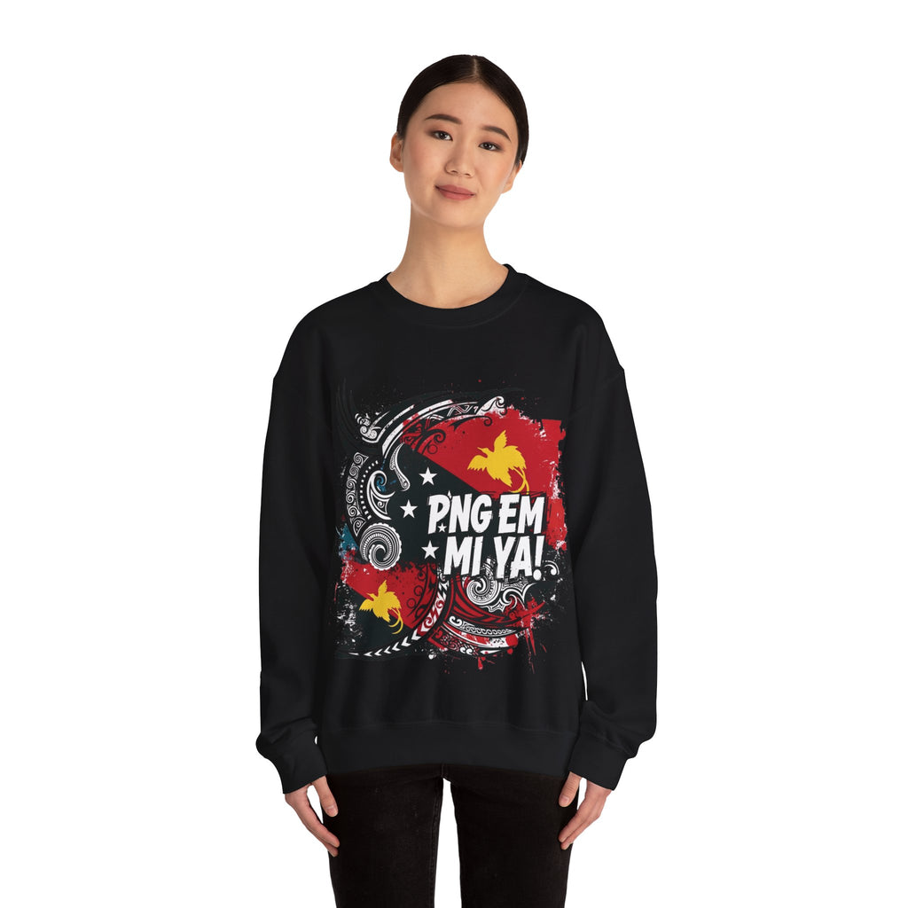 Papua New Guinea Traditional Native Design Crewneck Sweatshirt
