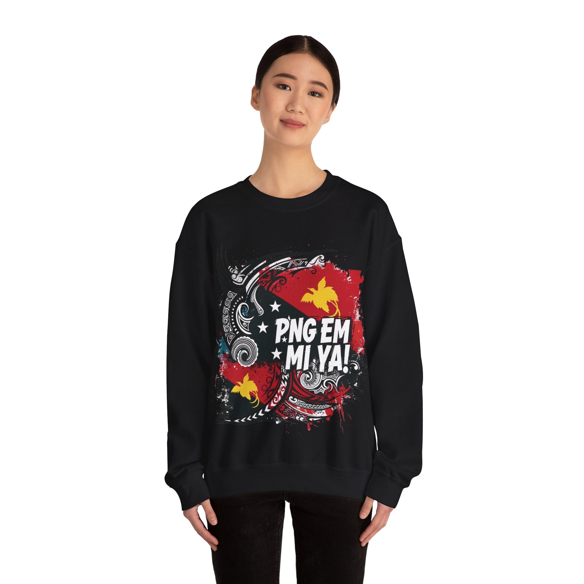 Papua New Guinea Traditional Native Design Crewneck Sweatshirt