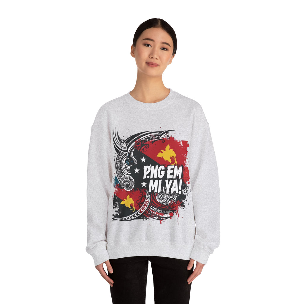Papua New Guinea Traditional Native Design Crewneck Sweatshirt