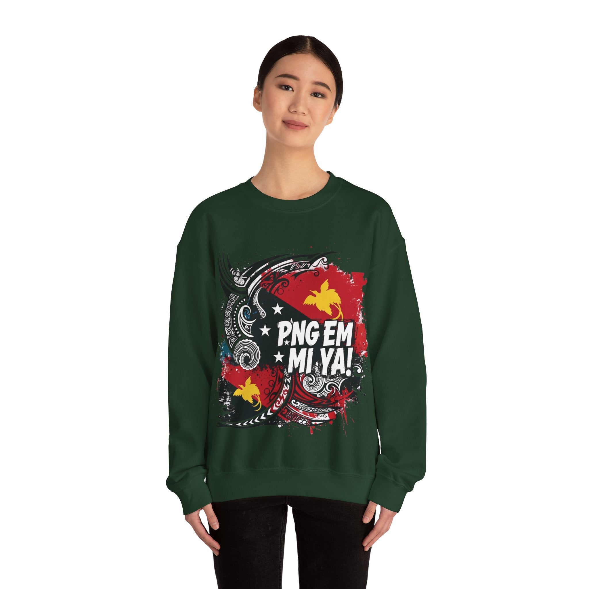 Papua New Guinea Traditional Native Design Crewneck Sweatshirt