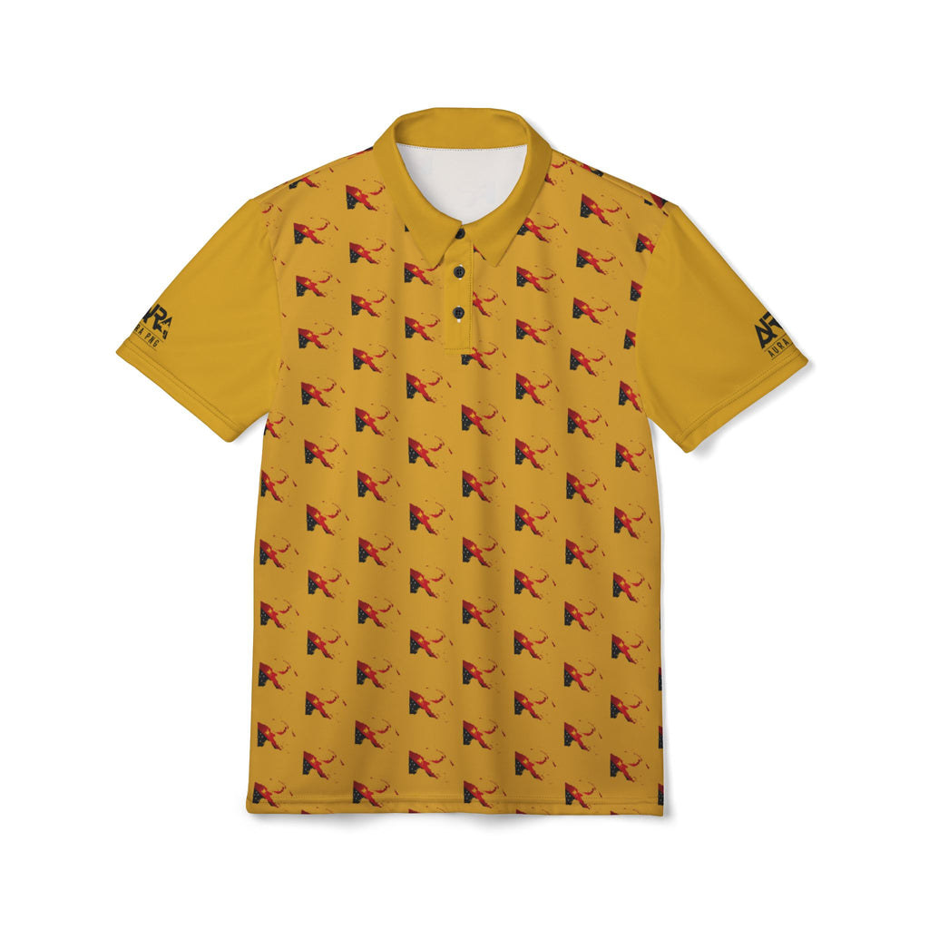 Kumul Gold Polo Shirt | Printed PNG Map Design