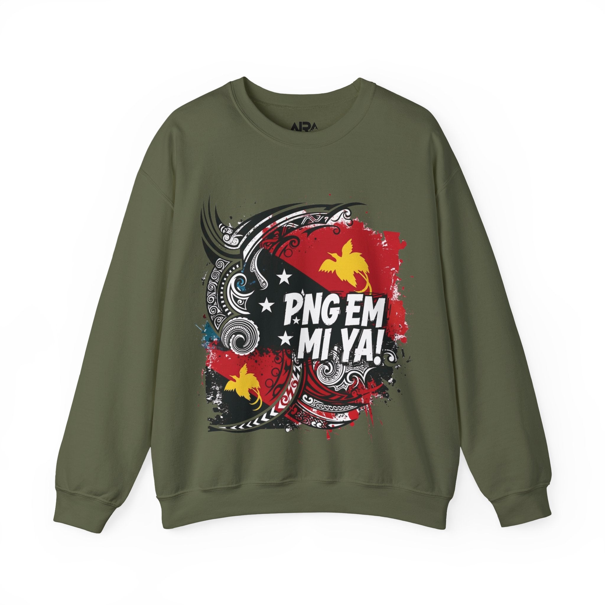 Papua New Guinea Traditional Native Design Crewneck Sweatshirt