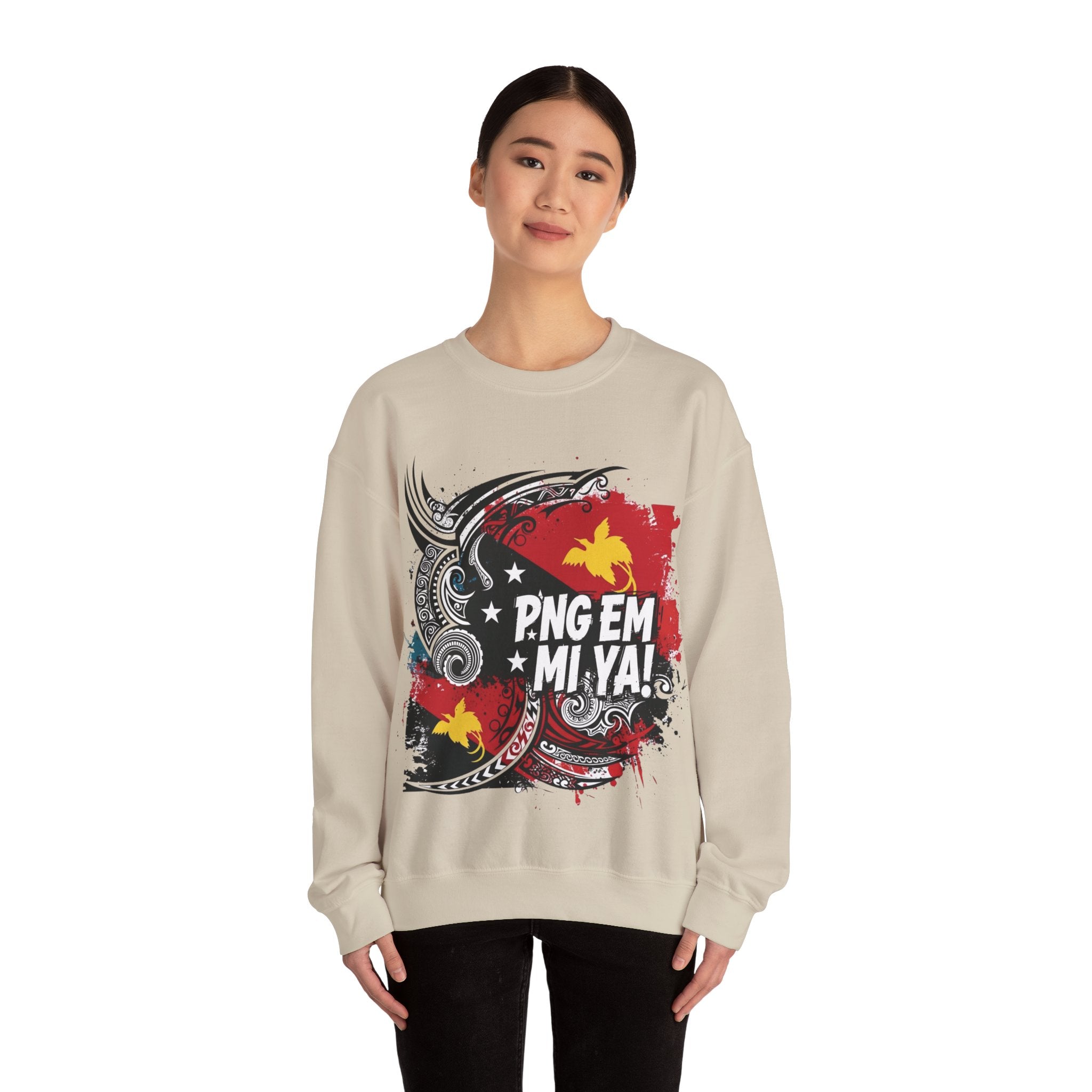 Papua New Guinea Traditional Native Design Crewneck Sweatshirt